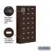 Salsbury Cell Phone Storage Locker - 7 Door High Unit (5 Inch Deep Compartments) - 21 A Doors - Bronze - Surface Mounted - Resettable Combination Locks